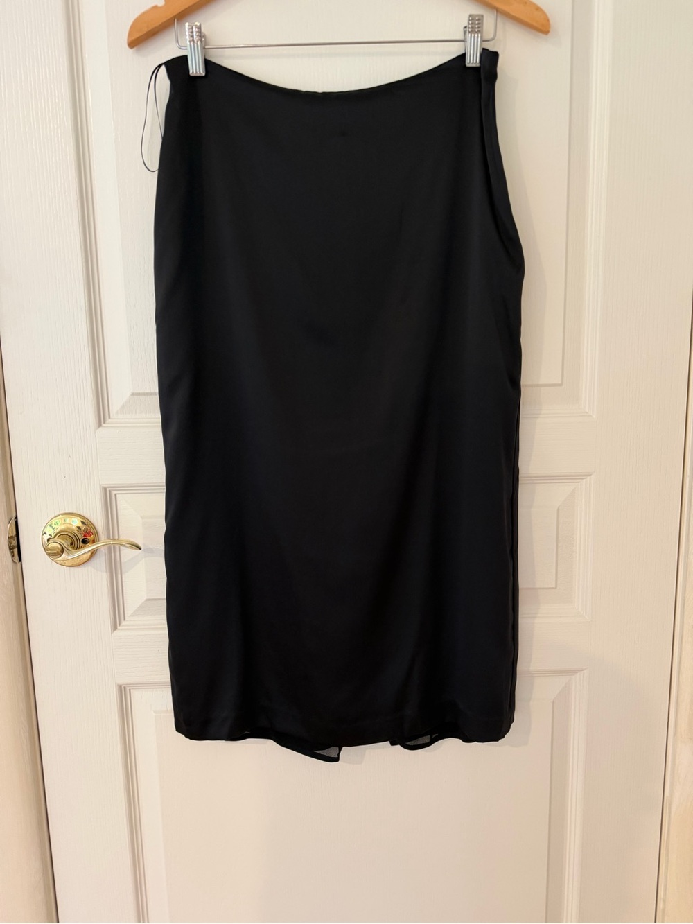 Reformation Helen Low Waist Silk Midi Skirt – Black – Size 6 – NWT
